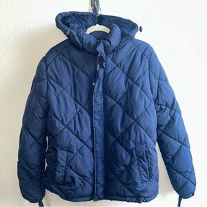 Navy Blue Kids Puffer Jacket